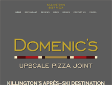 Tablet Screenshot of domenicspizzeria.com